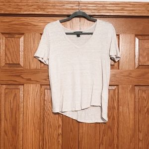 light cream v-neck T-shirt